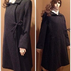 Gap Maternity Charcoal Gray Wool Coat